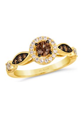 1/2 ct. t.w. Chocolate Diamonds®, 1/4 ct. t.w. Nude Diamonds™ Ring in 14K Honey Gold™