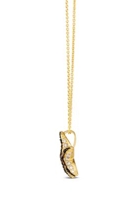 =Pendant featuring 1/8 ct. t.w. Chocolate Diamonds®, 1/3 ct. t.w. Nude Diamonds™ set in 14K Honey Gold™