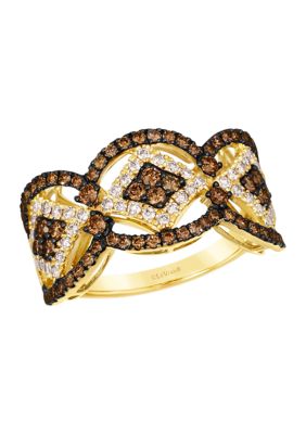 Le Vian Ring Featuring 5/8 Ct. T.w. Chocolate Diamonds, 3/8 Ct. T.w. Nude Diamondsâ¢ In 14K Honey Gold