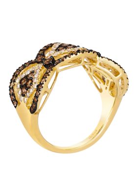 Ring featuring 5/8 ct. t.w. Chocolate Diamonds®, 3/8 ct. t.w. Nude Diamonds™ in 14K Honey Gold™