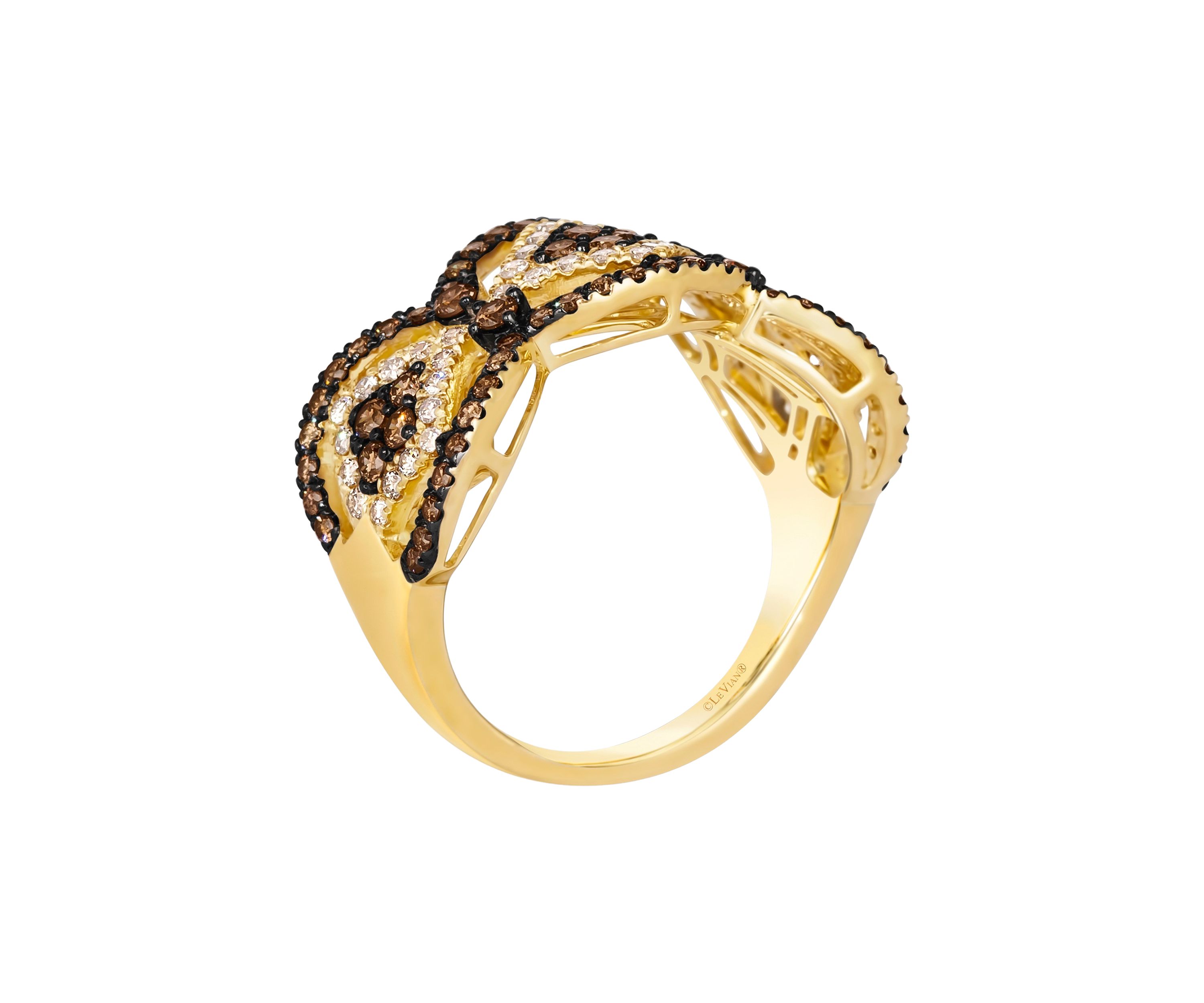Ring featuring 5/8 ct. t.w. Chocolate Diamonds®, 3/8 ct. t.w. Nude Diamonds™ in 14K Honey Gold™