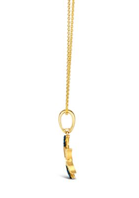 Pendant Necklace featuring 1/4 ct. t.w. Blueberry Sapphire™, Blackberry Diamonds® set in 14K Honey Gold™