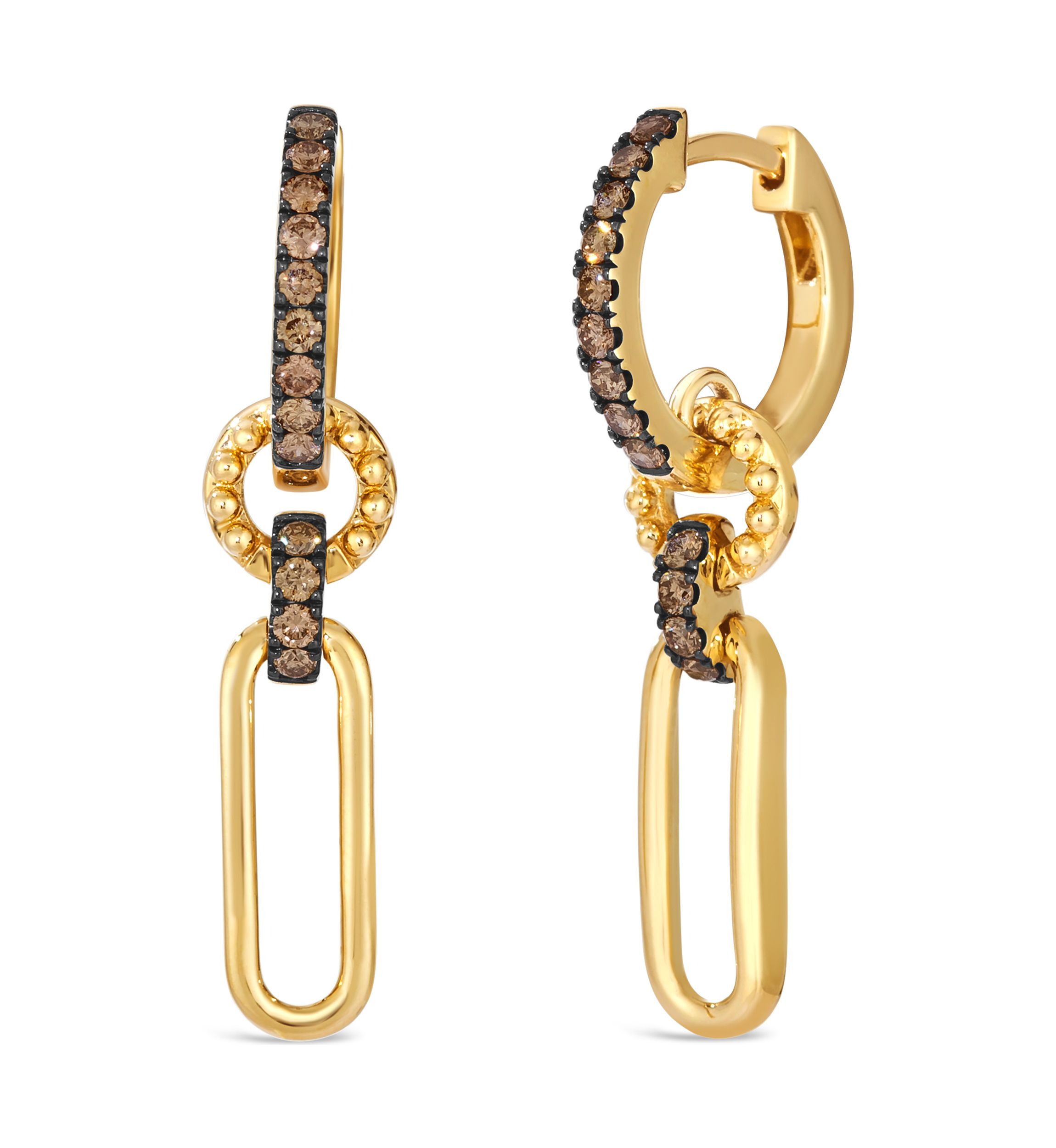 1/2 ct. t.w. Chocolate Diamonds® Earrings in 14K Honey Gold™