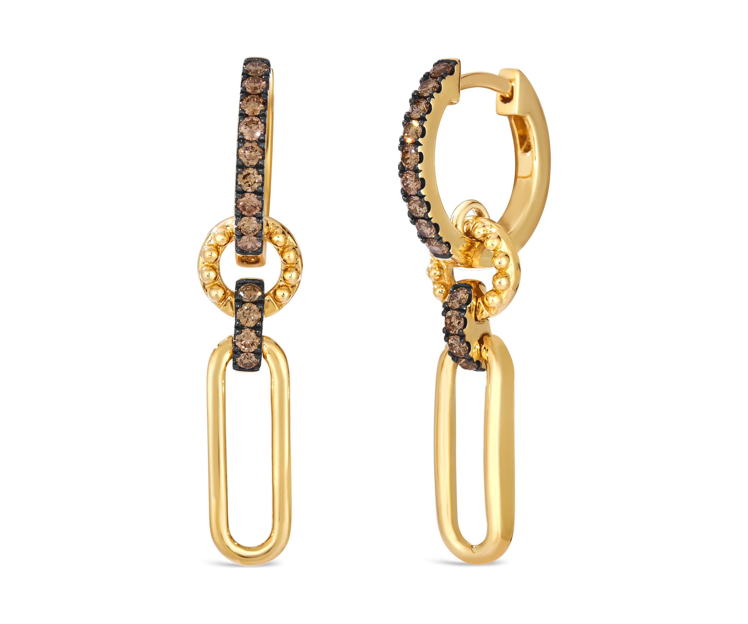 1/2 ct. t.w. Chocolate Diamonds® Earrings in 14K Honey Gold™