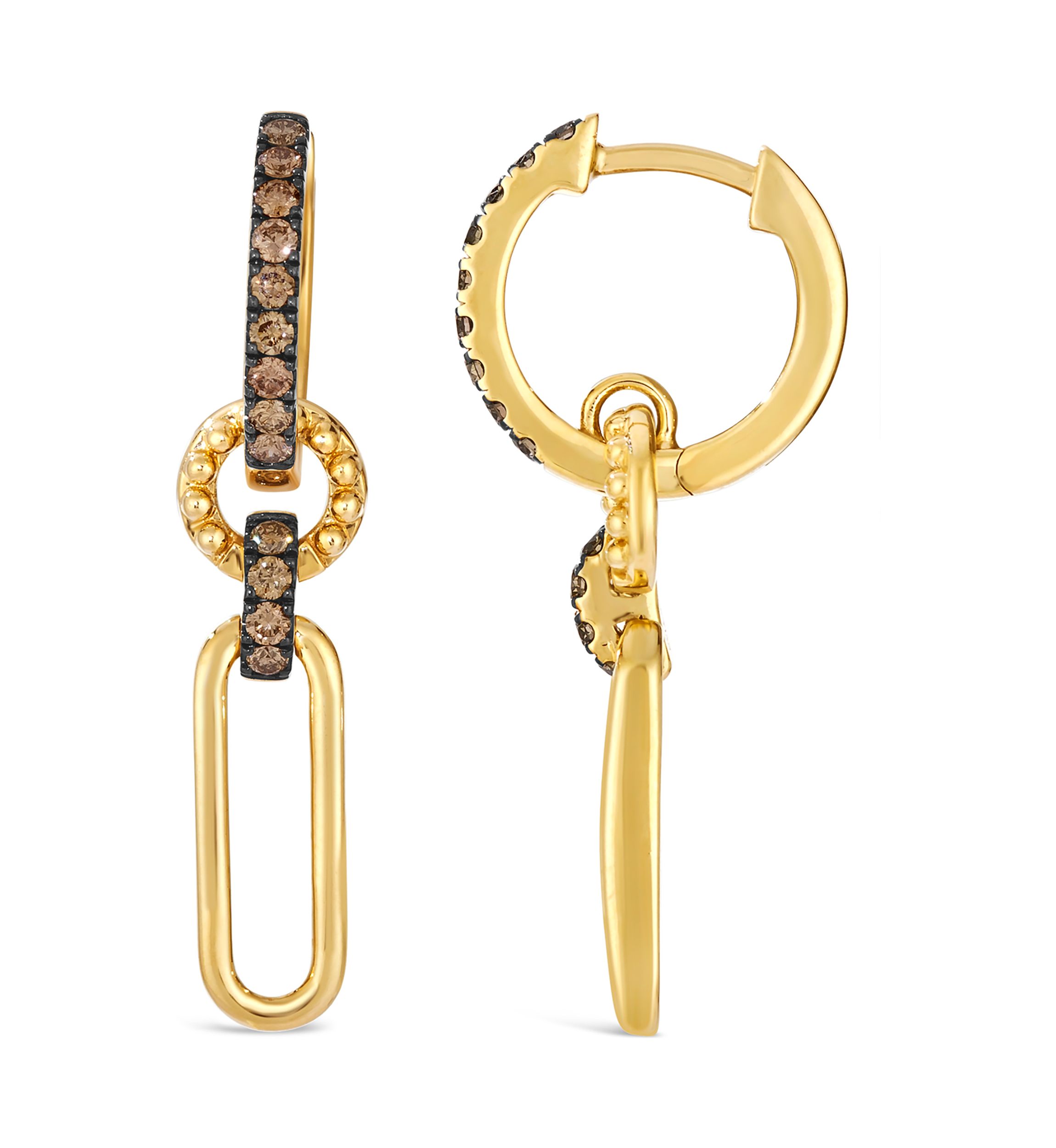 1/2 ct. t.w. Chocolate Diamonds® Earrings in 14K Honey Gold™
