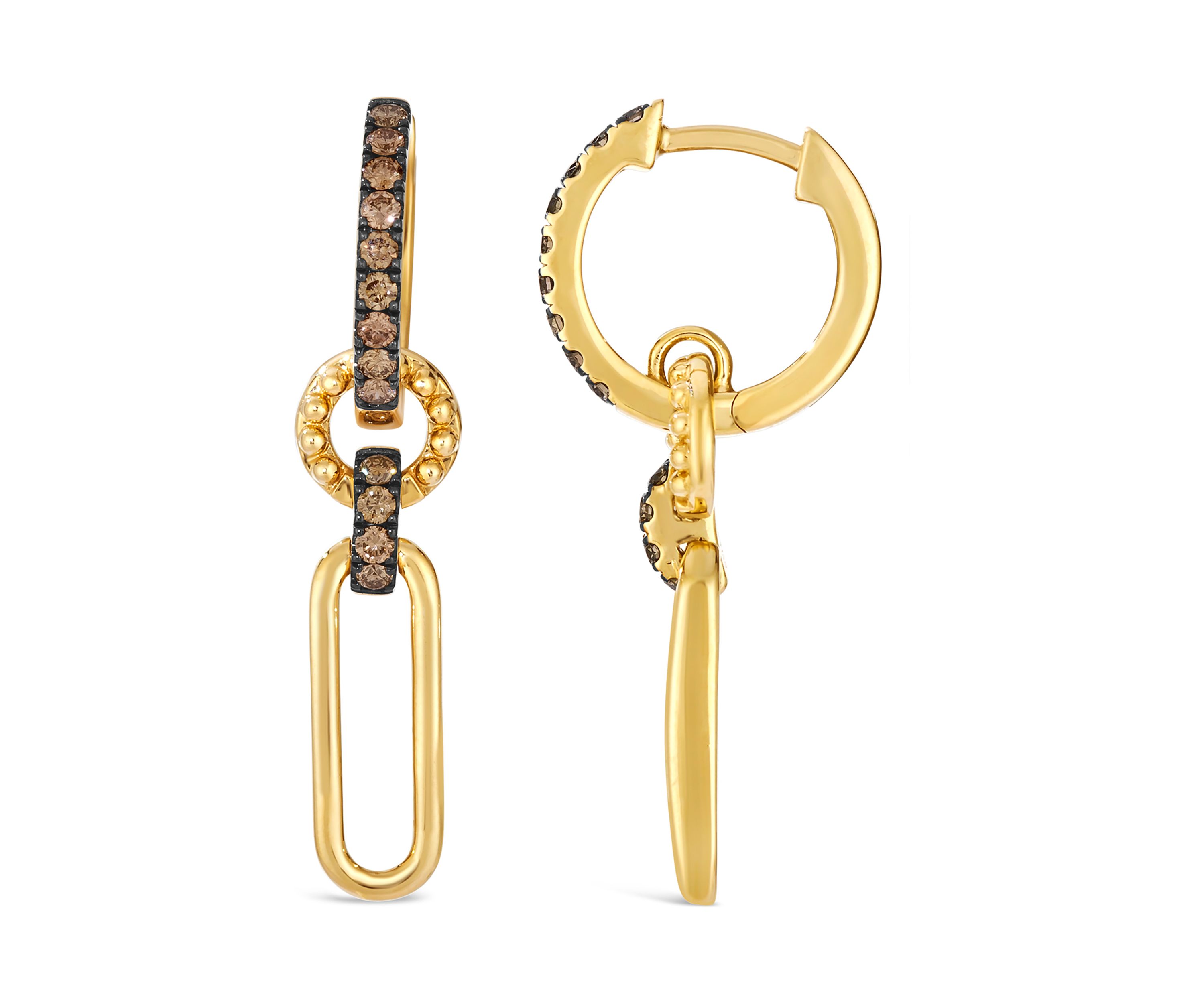 1/2 ct. t.w. Chocolate Diamonds® Earrings in 14K Honey Gold™