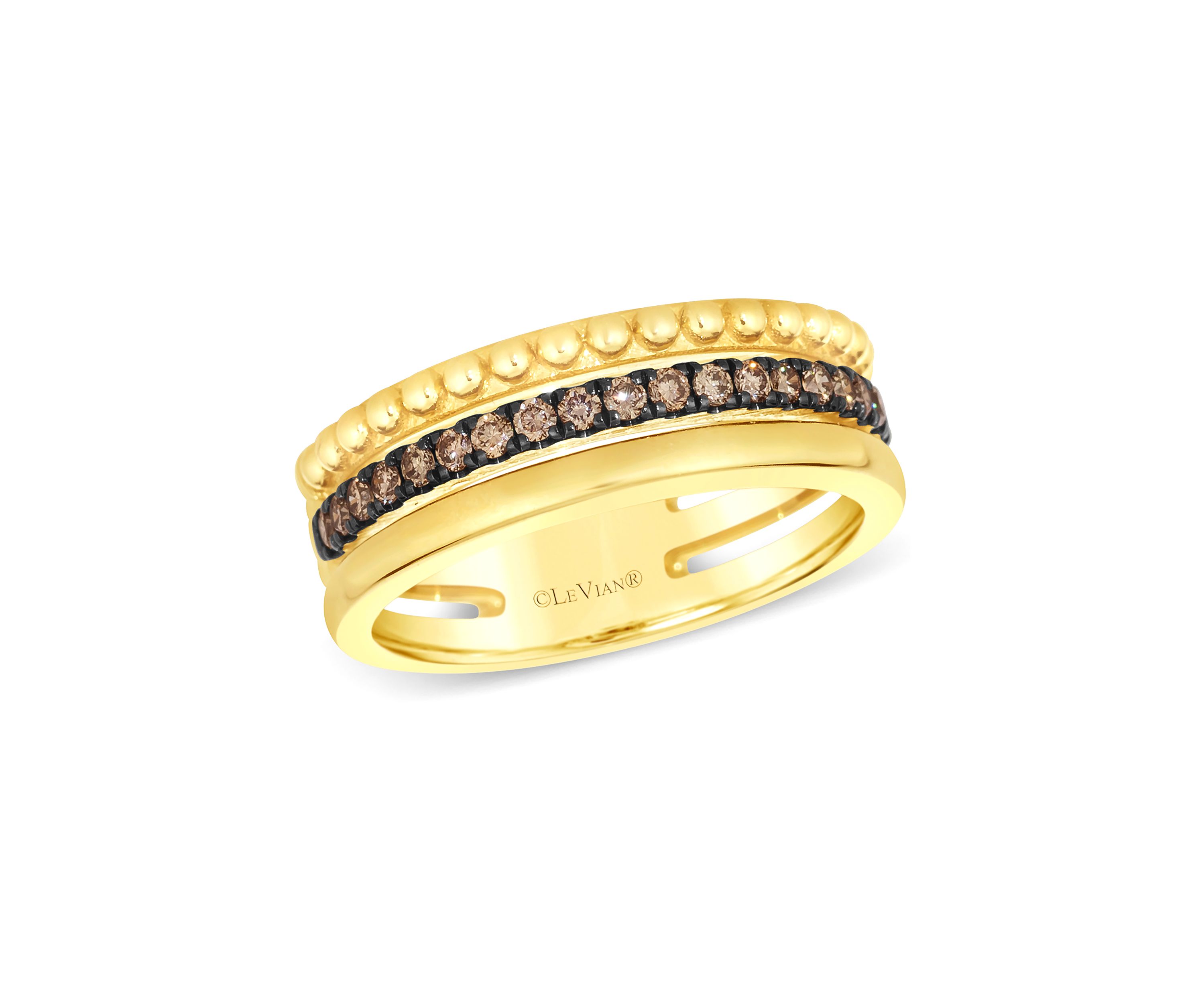 1/4 ct. t.w. Chocolate Diamonds® Chocolatier® Ring in 14K Honey Gold™