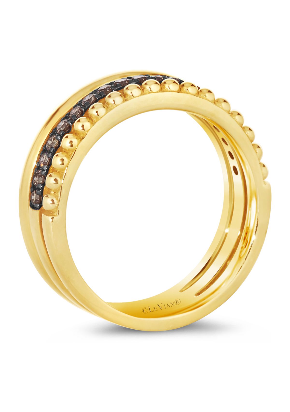 1/4 ct. t.w. Chocolate Diamonds® Chocolatier® Ring in 14K Honey Gold™