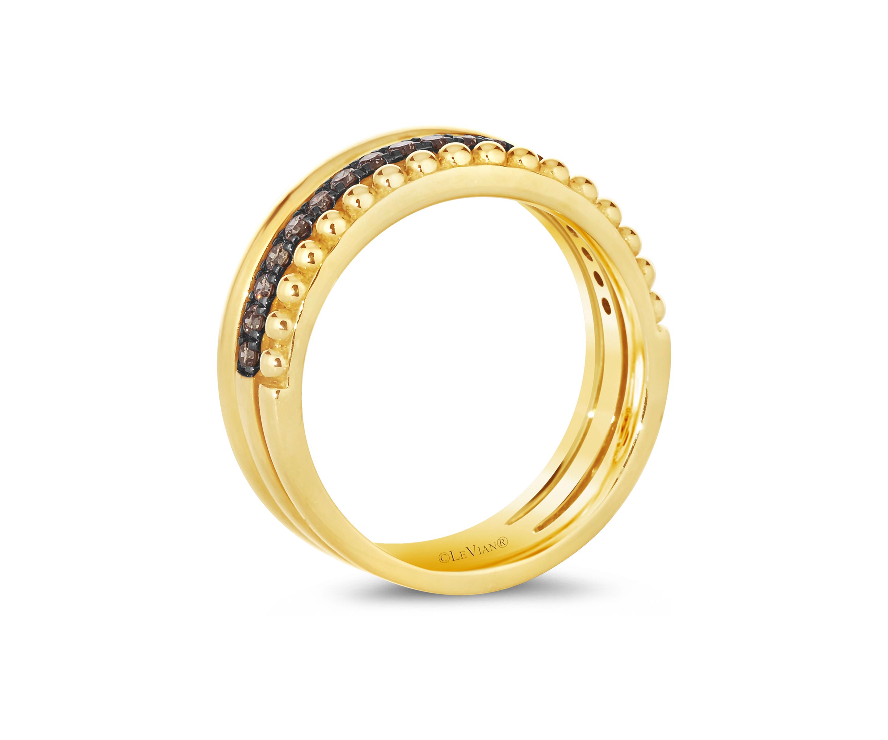 1/4 ct. t.w. Chocolate Diamonds® Chocolatier® Ring in 14K Honey Gold™