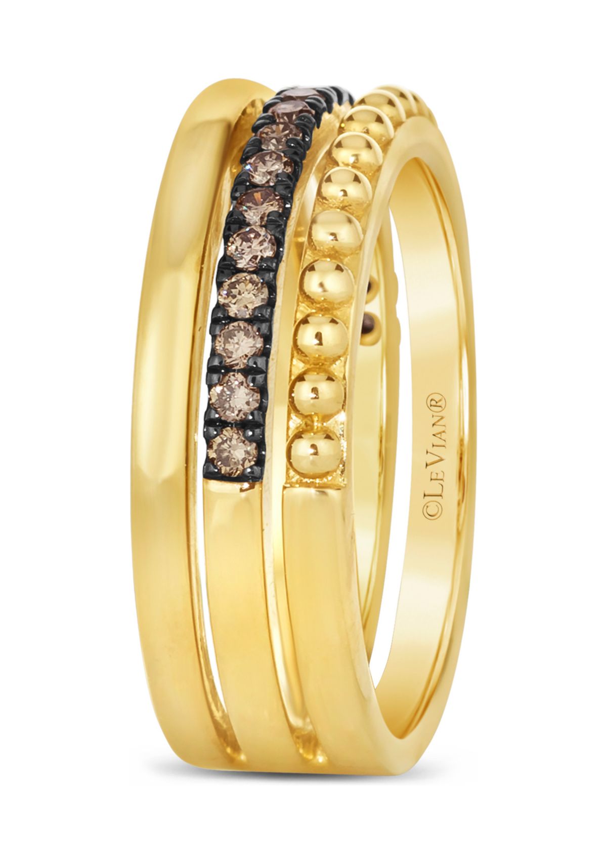 1/4 ct. t.w. Chocolate Diamonds® Chocolatier® Ring in 14K Honey Gold™