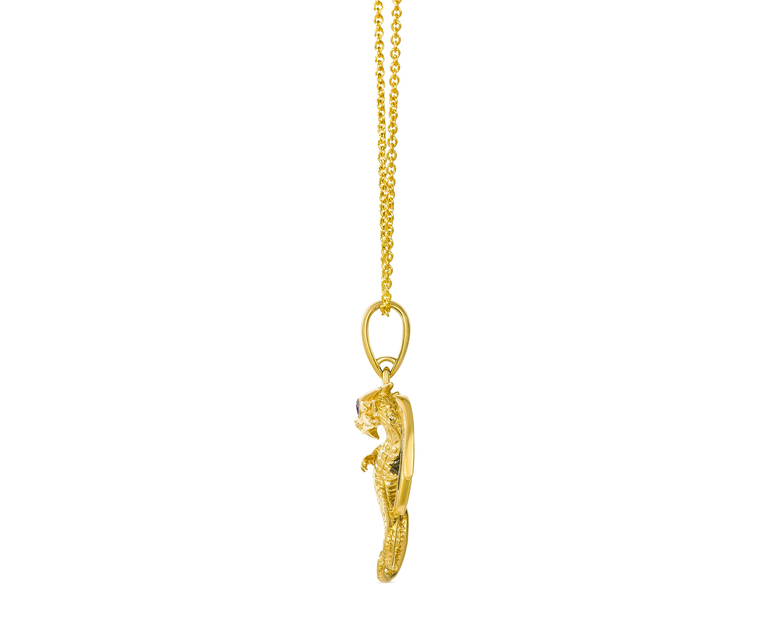 Chocolatier® Dragon Pendant featuring 1/10 ct. t.w. Chocolate Diamonds® set in 14K Honey Gold™