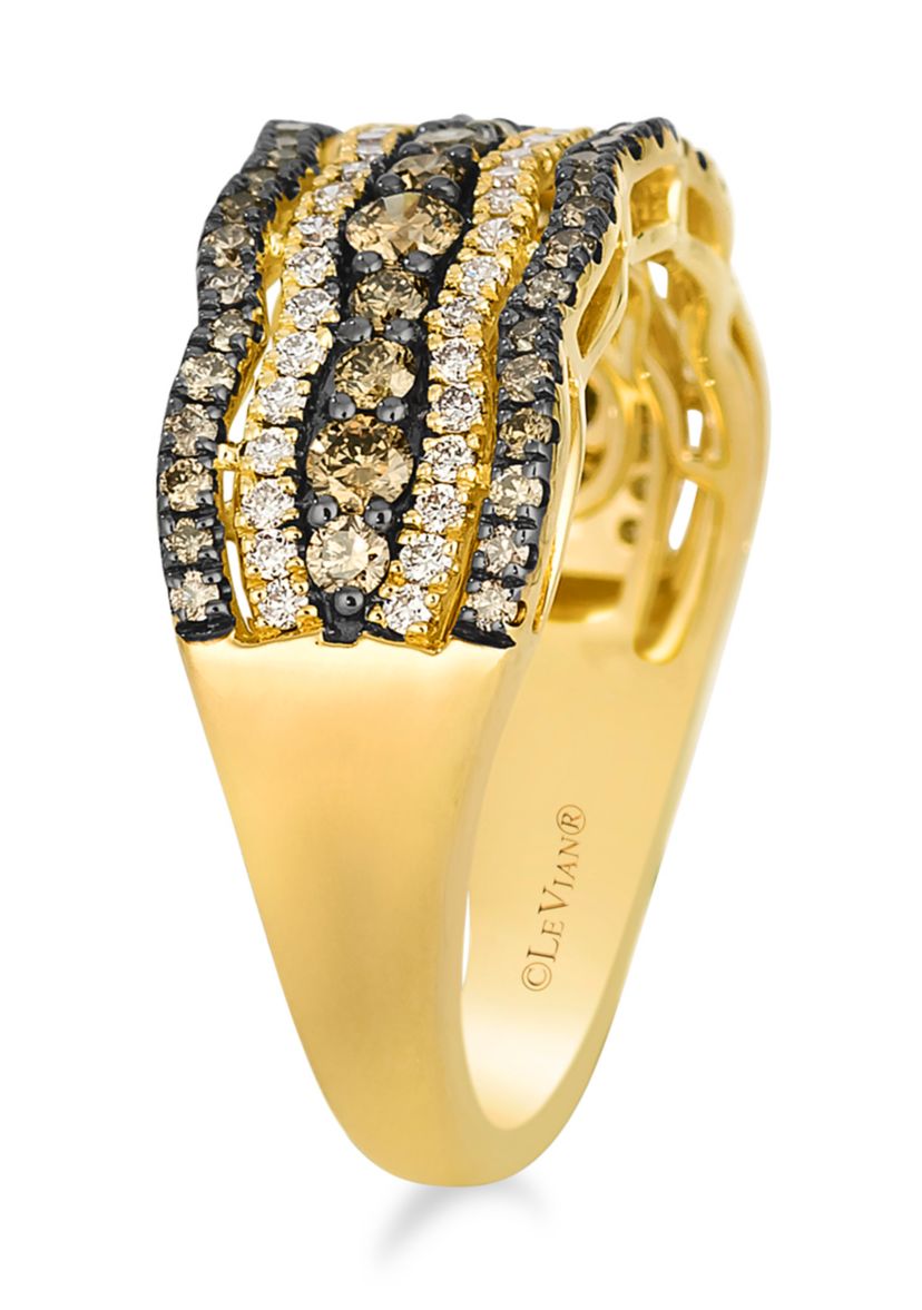 Ring featuring 3/4 ct. t.w. Chocolate Diamonds®, 1/4 ct. t.w. Nude Diamonds™ set in 14K Honey Gold™