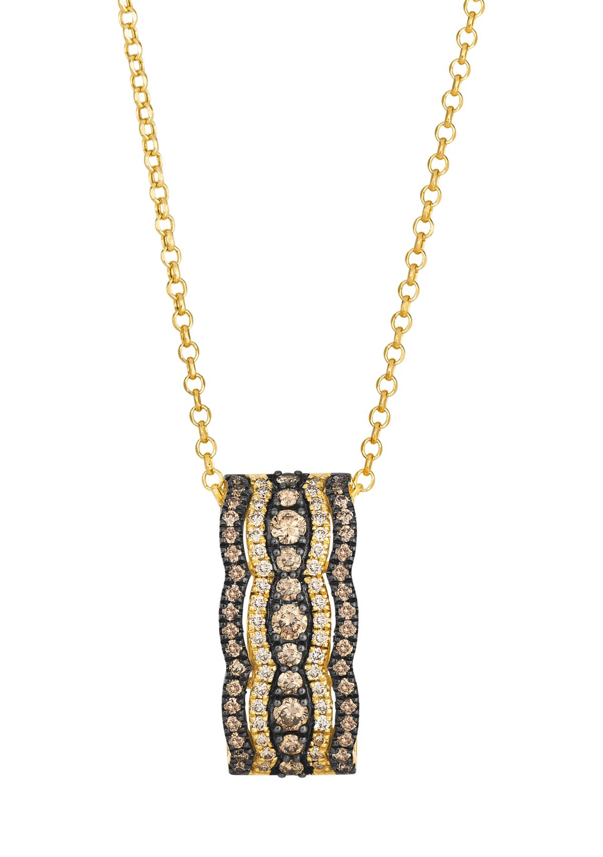 Pendant featuring 1/2 ct. t.w. Chocolate Diamonds®, 1/5 ct. t.w. Nude Diamonds™ set in 14K Honey Gold™