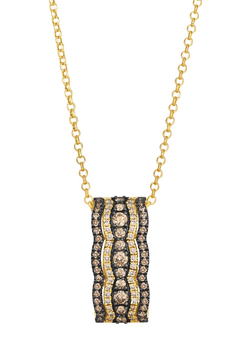 Pendant featuring 1/2 ct. t.w. Chocolate Diamonds®, 1/5 ct. t.w. Nude Diamonds™ set in 14K Honey Gold™