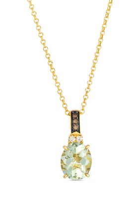 Le Vian® Pendant featuring 3.3 ct. t.w. Mint Julep Quartz™, 1/20 ct. t