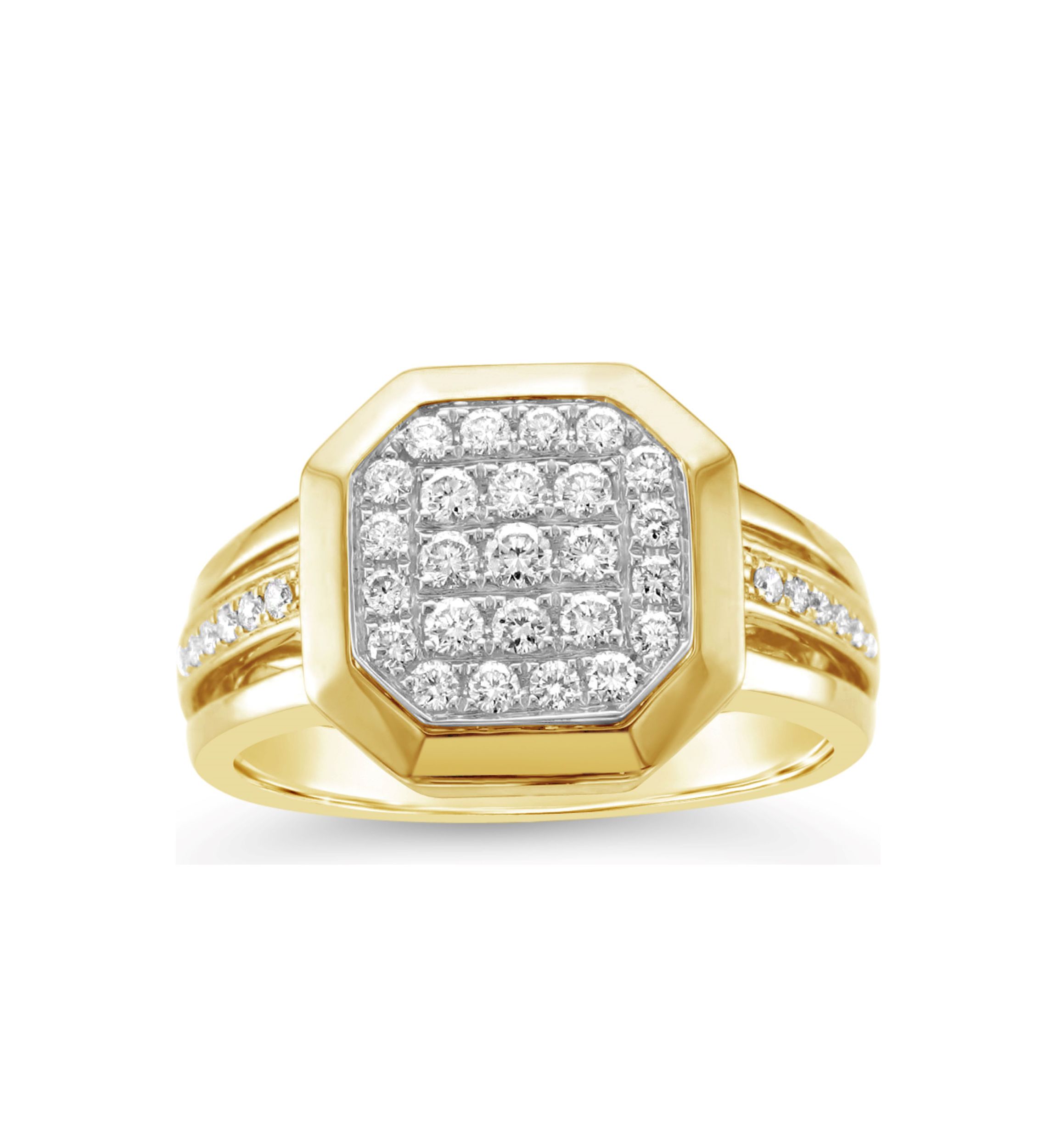 Mens 5/8 ct. t.w. Vanilla Diamonds® Ring in 14K Two Tone Gold