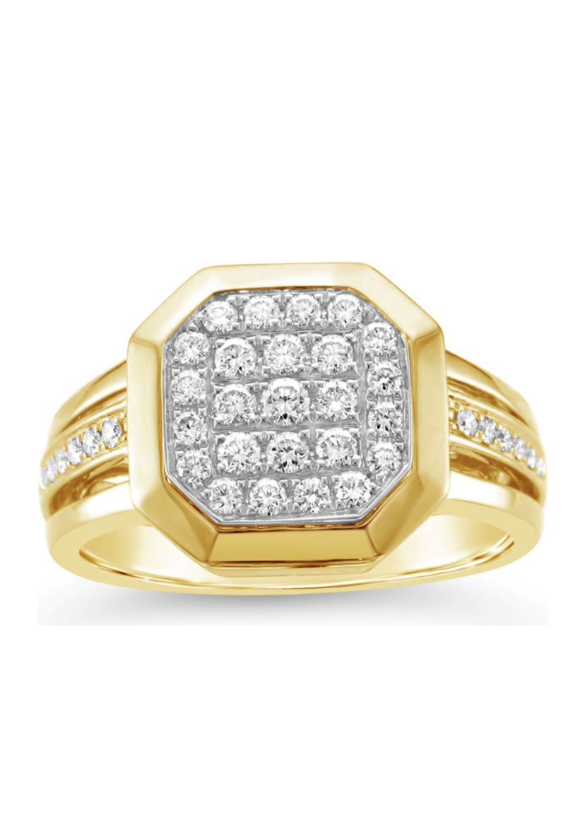 Mens 5/8 ct. t.w. Vanilla Diamonds® Ring in 14K Two Tone Gold