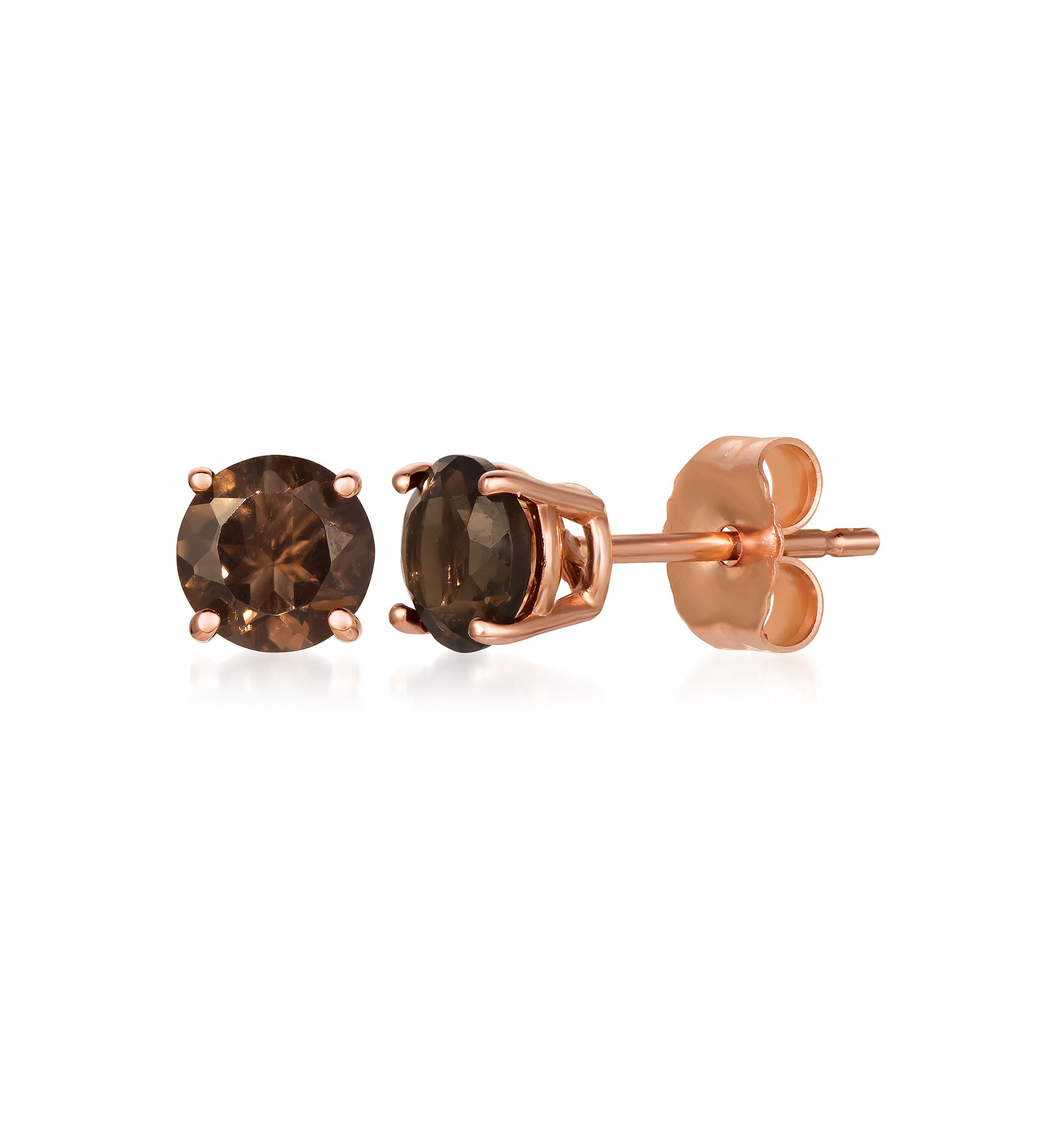 3/8 ct. t.w. Chocolate Quartz® Earrings in 14K Strawberry Gold® 