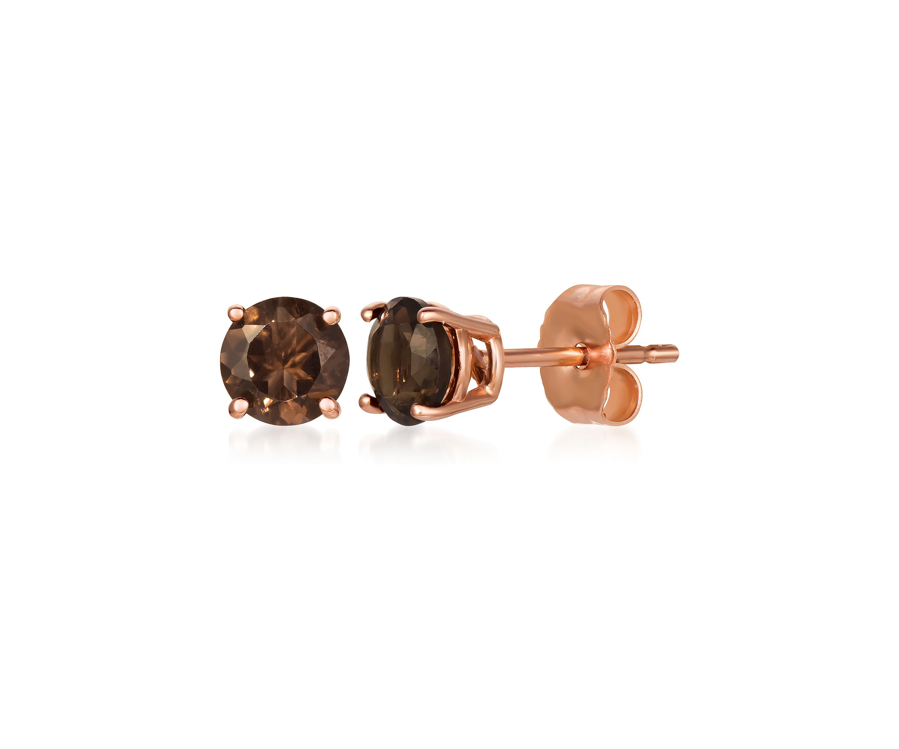 3/8 ct. t.w. Chocolate Quartz® Earrings in 14K Strawberry Gold® 