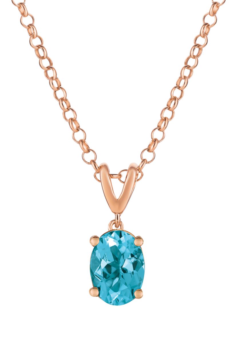 2 ct. t.w. Blue Topaz Pendant Necklace in Sterling Silver