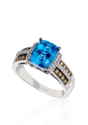 Le Vian® Ocean Blue Topaz™, Vanilla Diamond®, and Chocolate Diamond ...