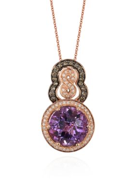 Chocolatier® Grape Amethyst™ 8 Pendant Necklace in 14k Strawberry Gold®