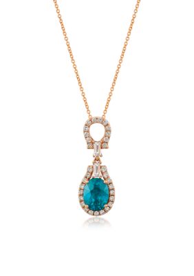 Le Vian Creme BruleeÂ® 7/8 ct. t.w. Blueberry Zirconâ¢, 1/5 ct. t.w. Peach Morganiteâ¢, 3/8 ct. t.w. Nude Diamondsâ¢ Pendant in 14K Strawberry Gold -  5400455SVCL63