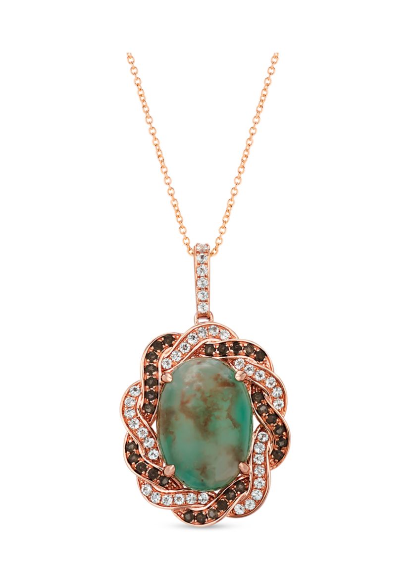 12.14 ct. t.w. Aquaprase Pendant Necklace in 14K Strawberry Gold® 