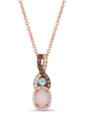 Le Vian 12 ct tw Neopolitan Opal&Acirc; 13 ct tw Ocean Blue Topaz&acirc; 110 ct tw Chocolate Diamonds 120 ct tw Nude Diamonds&acirc; 110 ct