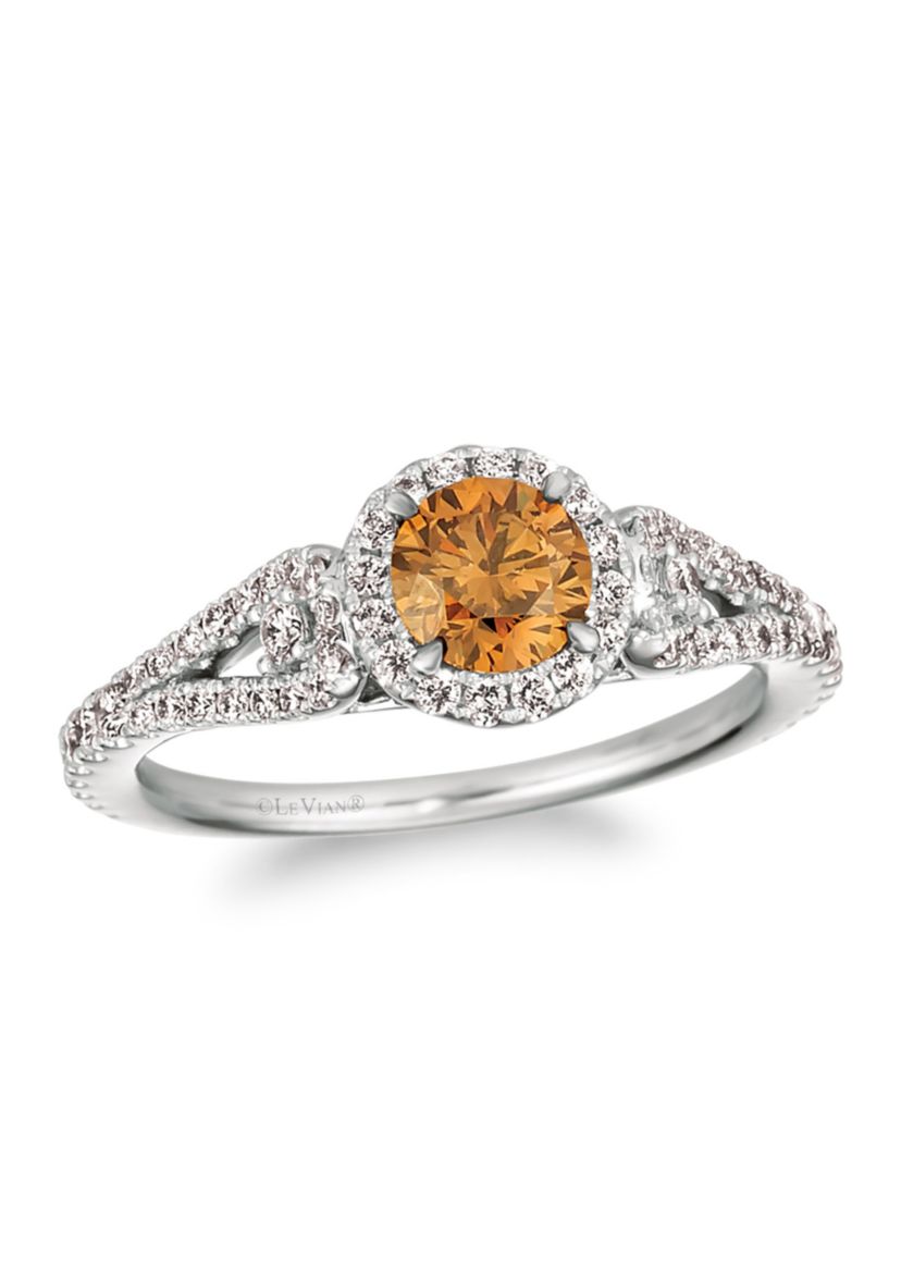 3/4 ct. t.w. Chocolate Diamonds®, 1/2 ct. t.w. Vanilla Diamonds® Ring in Platinum