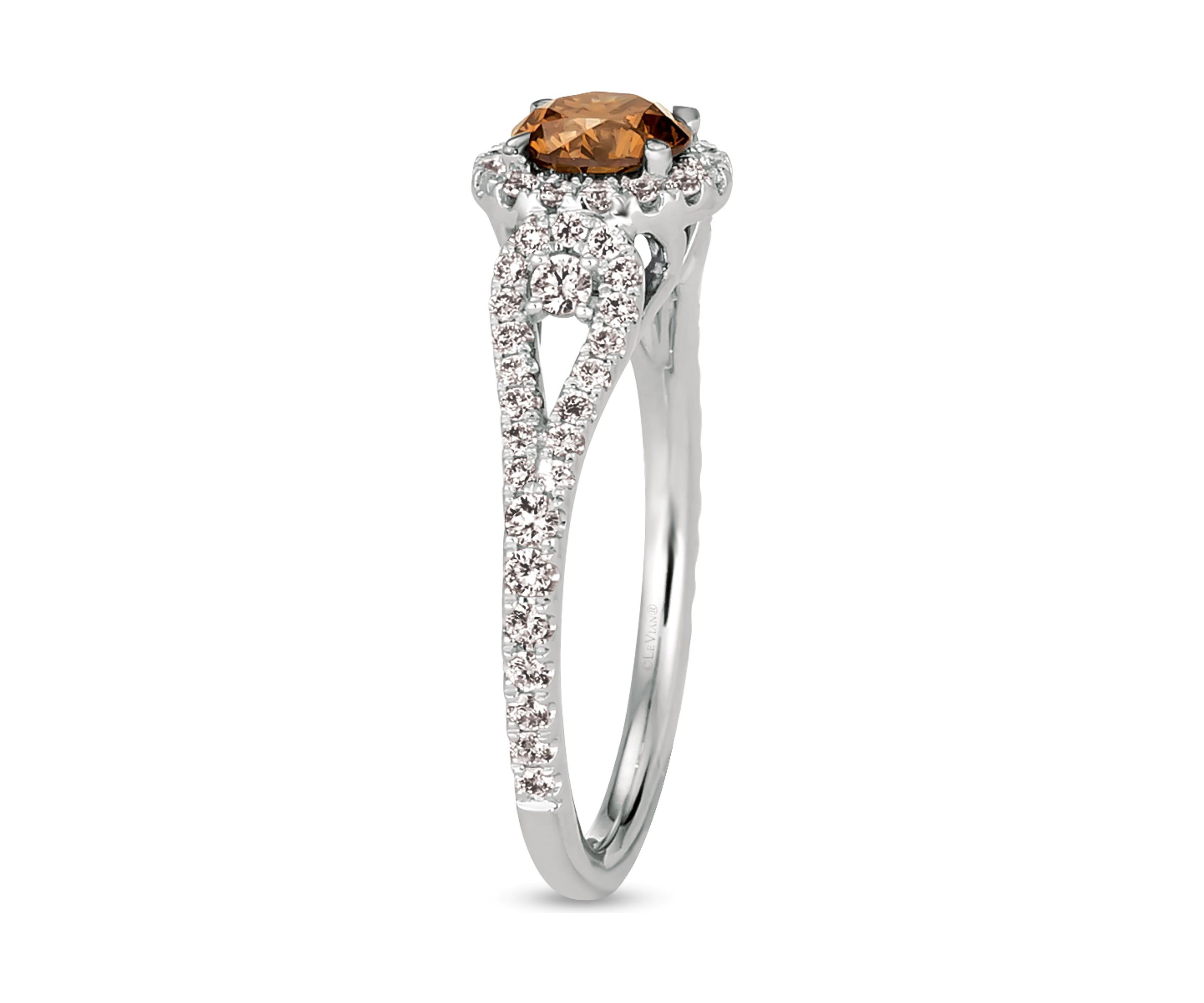 3/4 ct. t.w. Chocolate Diamonds®, 1/2 ct. t.w. Vanilla Diamonds® Ring in Platinum
