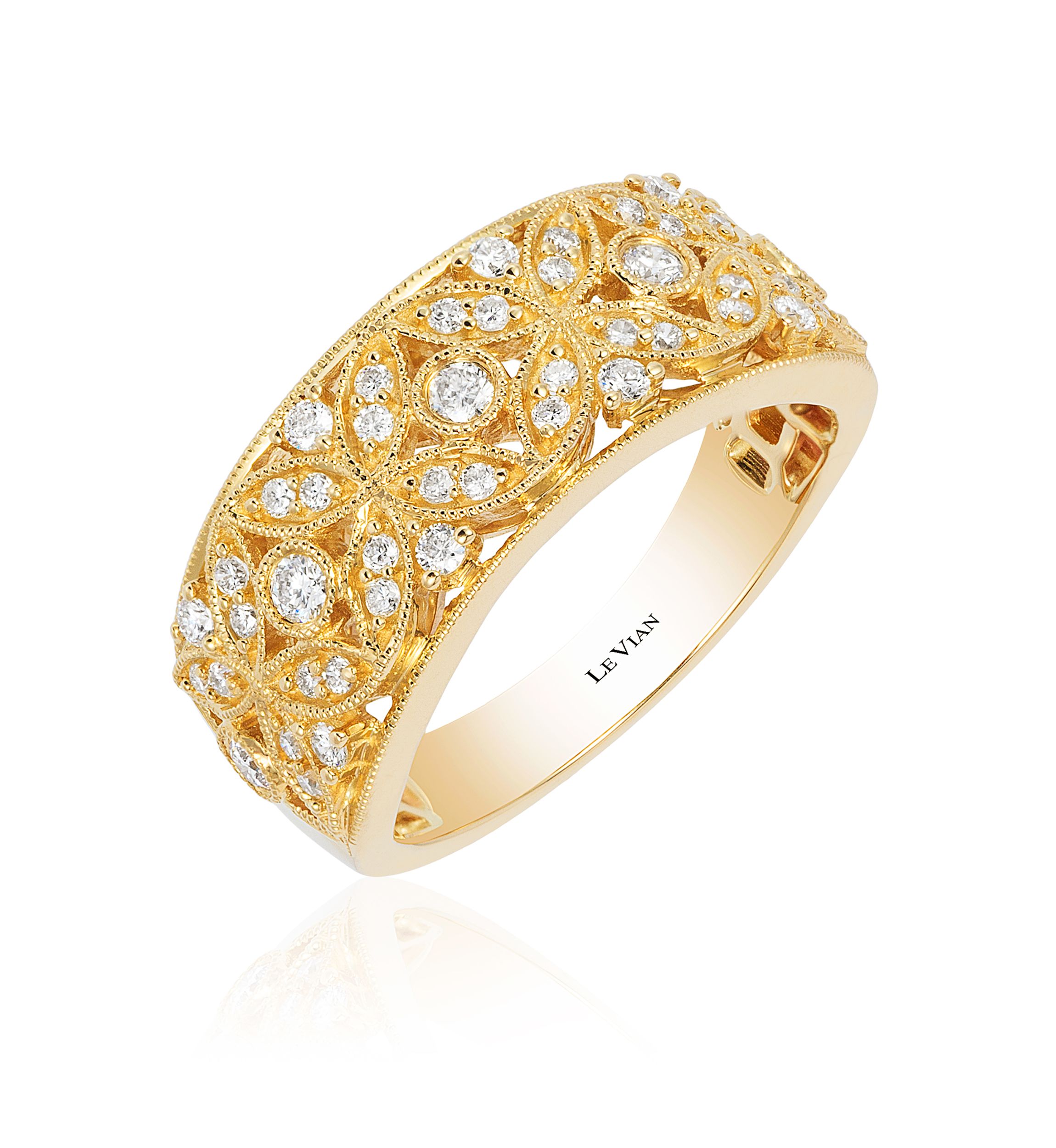 3/8 ct. t.w. Vanilla Diamonds® Band Ring in 14K Honey Gold™