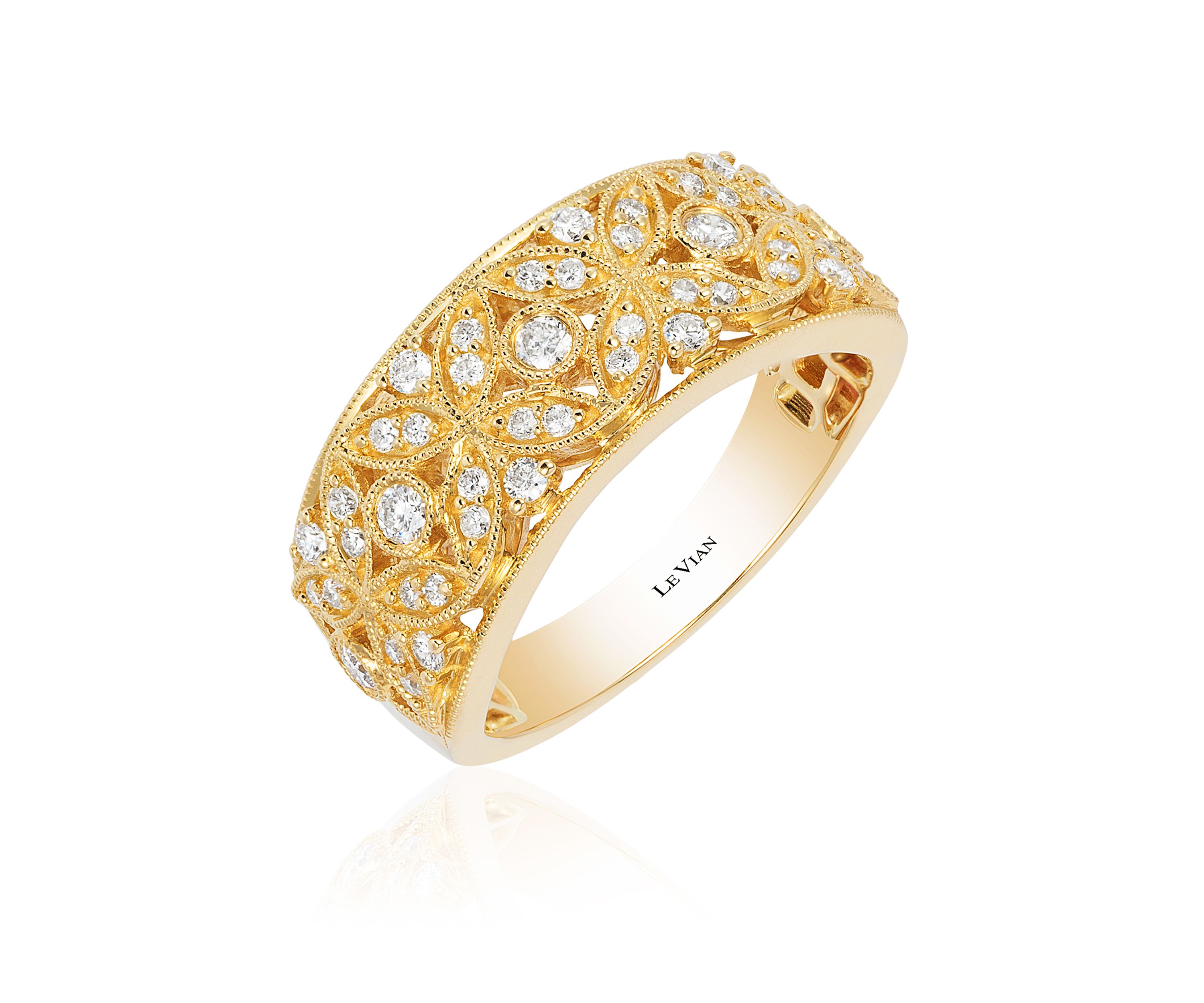 3/8 ct. t.w. Vanilla Diamonds® Band Ring in 14K Honey Gold™