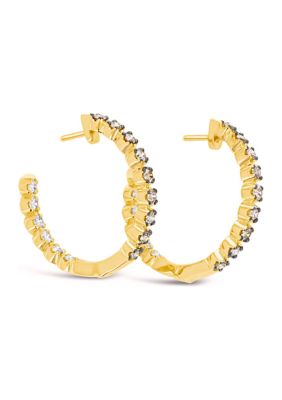 1/2 ct. t.w. Chocolate Diamonds®, 3/8 ct. t.w. Vanilla Diamonds® Chocolatier® Earrings in 14K Honey Gold™