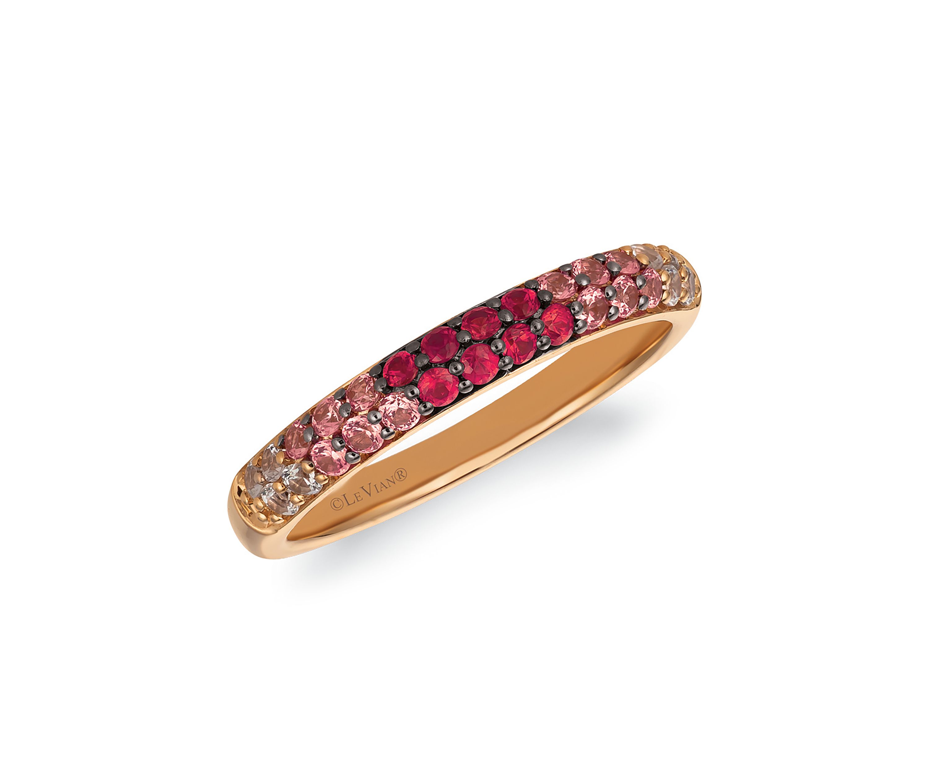 Ombré 1/2 ct. t.w. Pink Sapphire Ring in 14K Strawberry Gold®