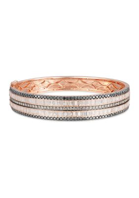 Le Vian ExoticsÂ® Bangle Bracelet Featuring 2.65 Ct. T.w. Vanilla Diamonds, 1.55 Ct. T.w. Blackberry Diamonds, 3/4 Ct. T.w. Chocolate Diamonds In 14K