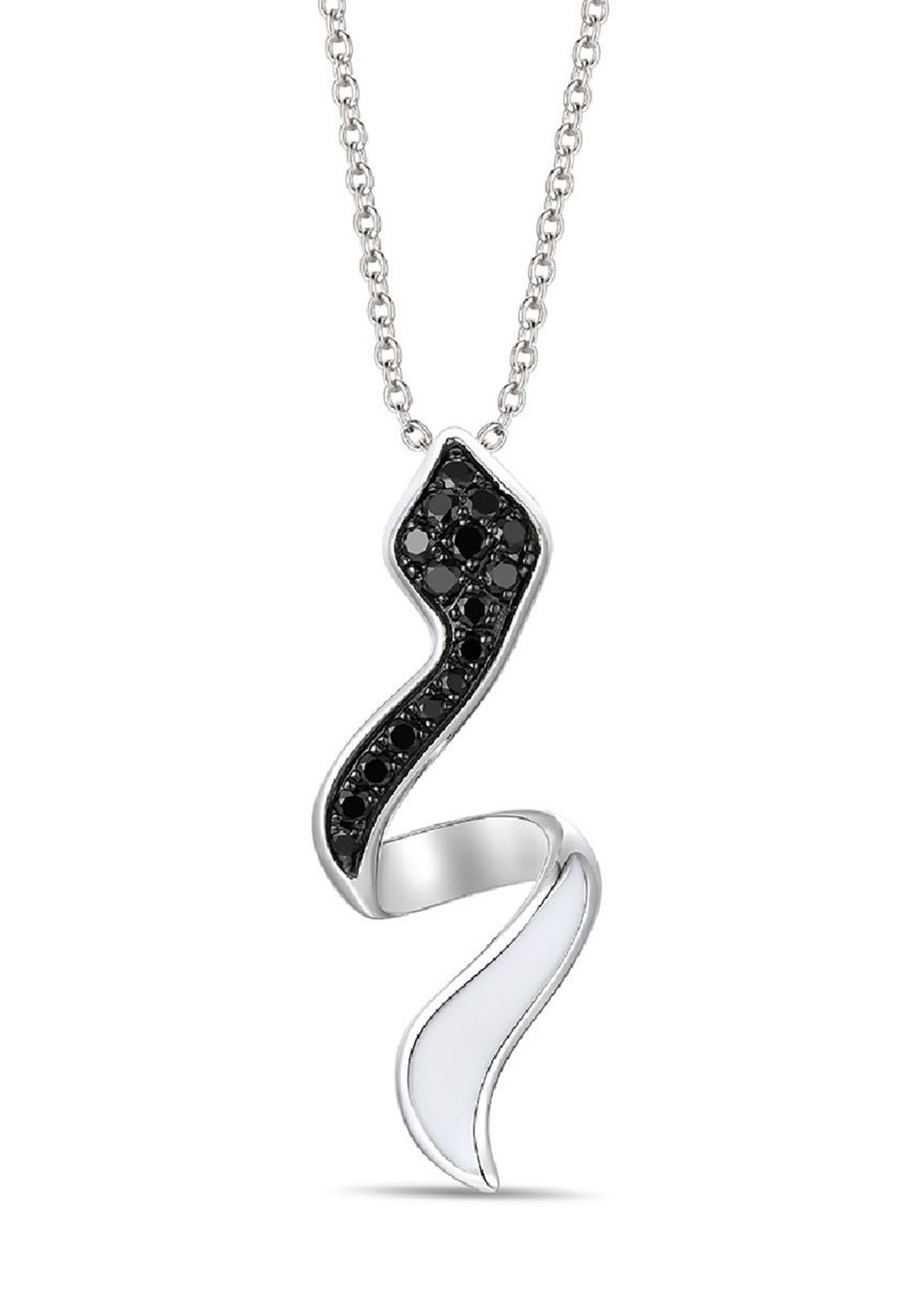 Enamel Snake Pendant featuring 1/4 ct. t.w. Blackberry Diamonds® set in 14K Vanilla Gold®