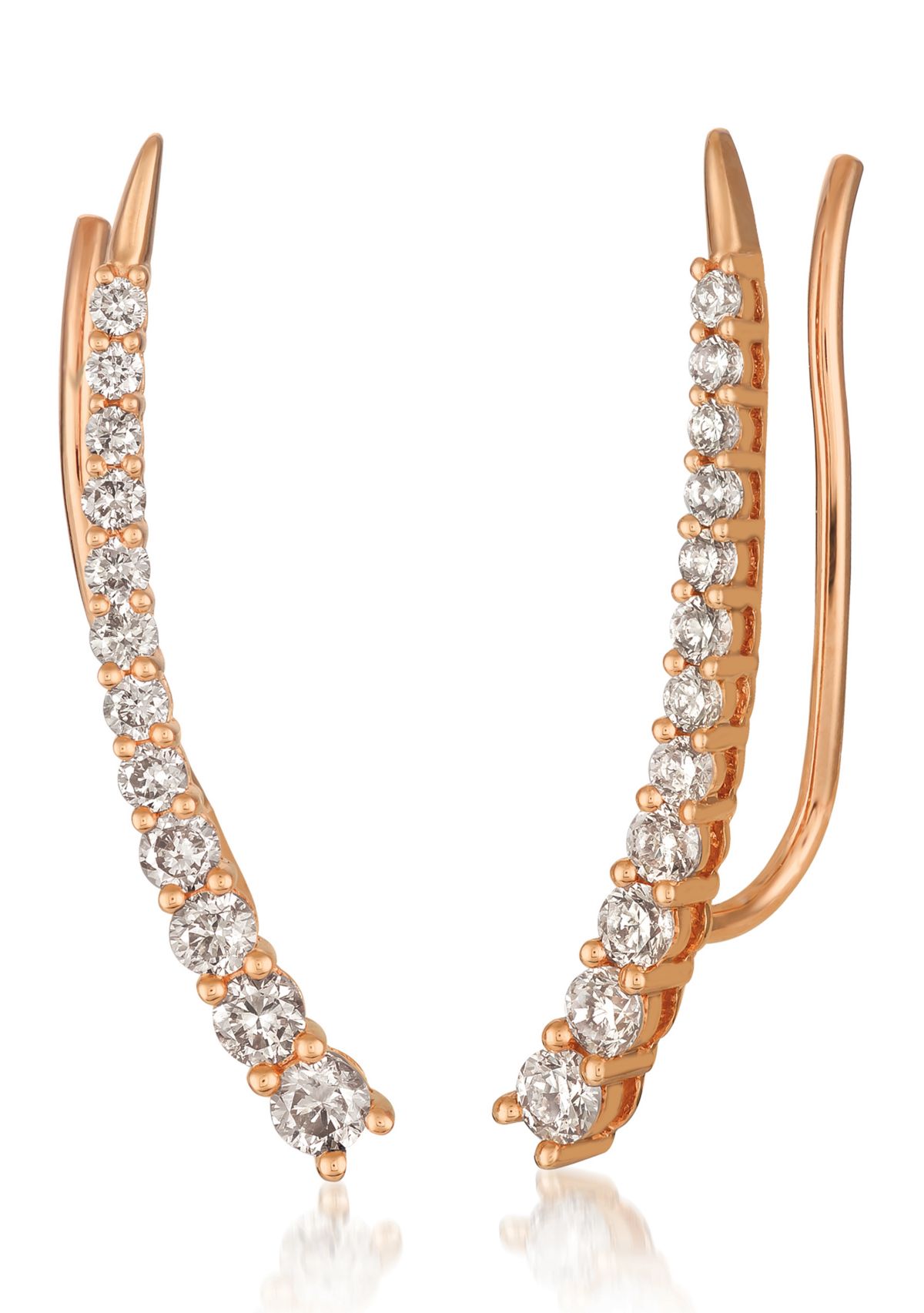 5/8 ct. t.w. Nude Diamonds™ Climber Earrings in 14K Strawberry Gold®