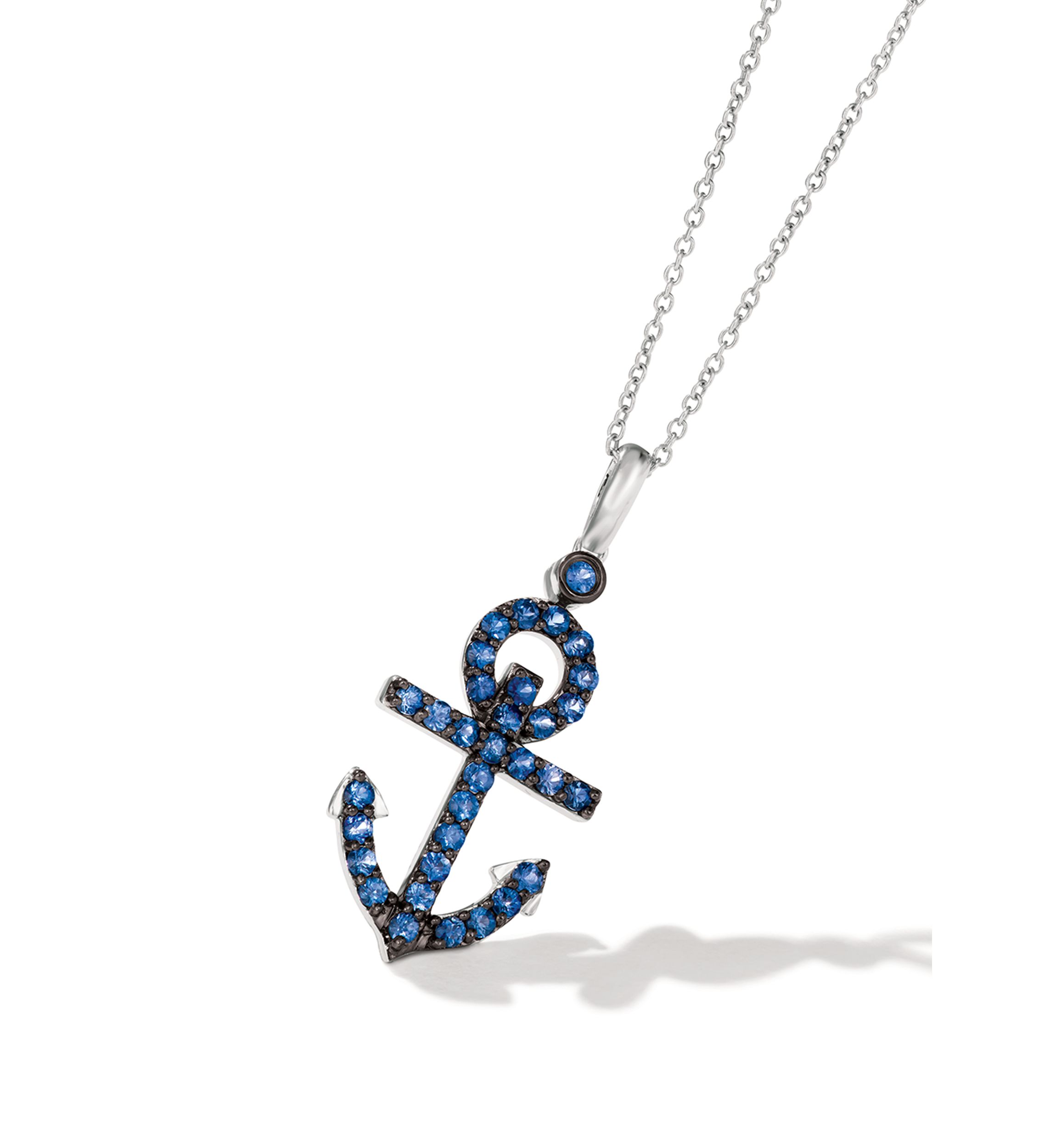 3/4 ct. t.w. Blueberry Sapphire™ Pendant Necklace in 14K Vanilla Gold®
