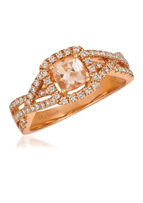 Le Vian® Ring featuring 3/8 ct. t.w. Peach Morganite™, 3/8 ct. t.w