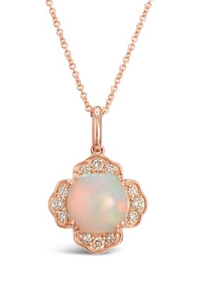 Le Vian Creme BruleeÂ® Pendant Necklace featuring 1.25 ct. t.w. Neopolitan Opalâ¢ and 1/5 ct. t.w. Nude Diamondsâ¢ in 14K Strawberry Gold -  5400455TRKN18