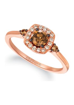 1/2 ct. t.w. Chocolate Diamonds®, 1/8 ct. t.w. Nude Diamonds™ Ring in 14K Strawberry Gold®