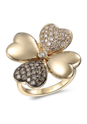 Le Vian 5/8 Ct. T.w. Nude Diamondsâ¢, 5/8 Ct. T.w. Chocolate Diamonds Ring In 14K Honey Gold