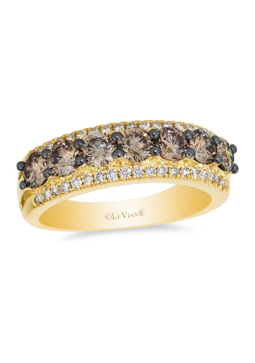 1.25 ct. t.w. Chocolate Diamonds® and 1/4 ct. t.w. Nude Diamonds™ Ring in 14K Honey Gold™