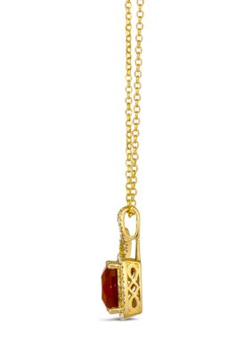 Pendant featuring 4 ct. t.w. Pomegranate Garnet™, 1/3 ct. t.w. Nude Diamonds™ set in 14K Honey Gold™