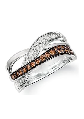 1/5 ct. t.w. Nude Diamonds™, 1/4 ct. t.w. Chocolate Diamonds® Ring in 14K Vanilla Gold®