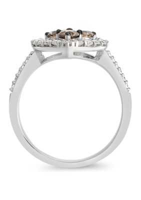 Ring featuring  1/2 ct. t.w. Chocolate Diamonds®, 3/8 ct. t.w. Nude Diamonds™ in 14K Vanilla Gold®