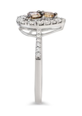 Ring featuring  1/2 ct. t.w. Chocolate Diamonds®, 3/8 ct. t.w. Nude Diamonds™ in 14K Vanilla Gold®