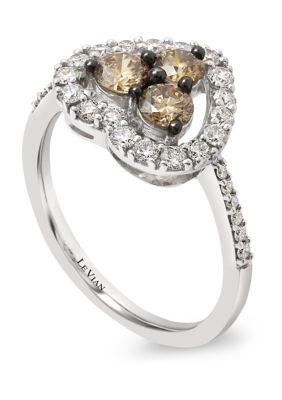 Ring featuring  1/2 ct. t.w. Chocolate Diamonds®, 3/8 ct. t.w. Nude Diamonds™ in 14K Vanilla Gold®