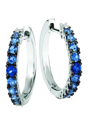 1.1 ct. t.w. Sapphire Earrings in 14K White Gold
